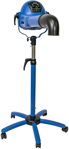 Image of XPOWER Pro Finisher B-16 1/4-HP Brushless DC Motor Stand Pet Dryer- Variable Speed and Heat, Anion Anti-static / Frizz Technology- Blue