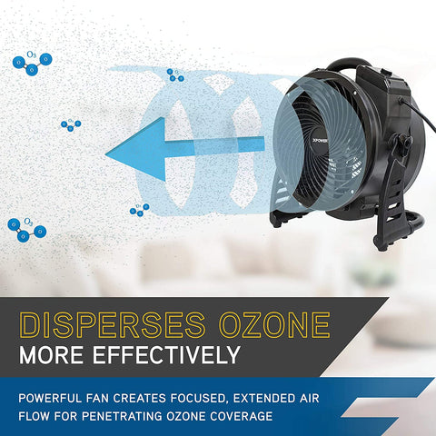 Image of XPOWER M-25 Axial Air Mover with Ozone Generator, Black