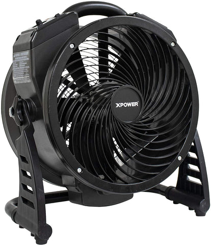 XPOWER M-27 Axial Air Mover with Ozone Generator, Black