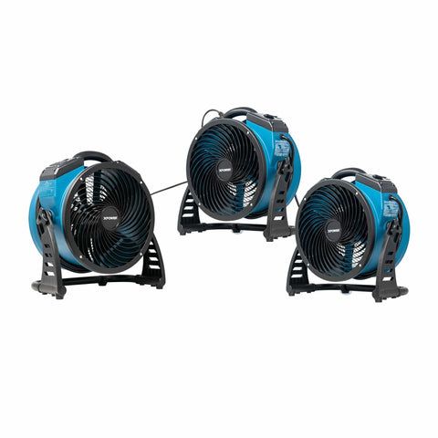 Image of XPOWER FC-250AD Pro 13” Carpet Dryer, Floor Fan, Blower, Air Circulator  with Power Outlets