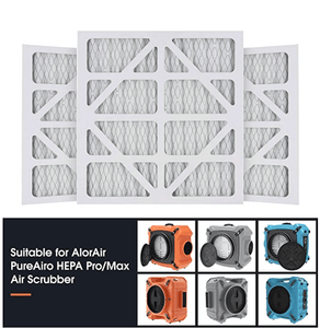 AlorAir 5-Pack MERV-10 Air Filter set for PureAiro HEPA Pro/Max Air Scrubber,Models - 770, 870, 970