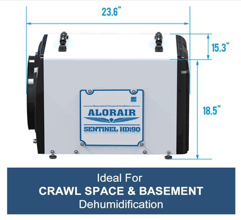 Image of AlorAir HDi90 Duct-able version 90 pint Dehumidifier with Pump for Basement and Crawl Space