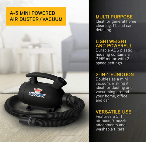 Image of XPOWER A-5 Multi-Use Powered Air Duster- Auto, Electronics