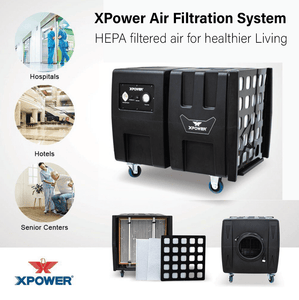 XPOWER AP-2000 Air Filtration System 2,000 sq ft coverage - commercial ductable/portable HEPA