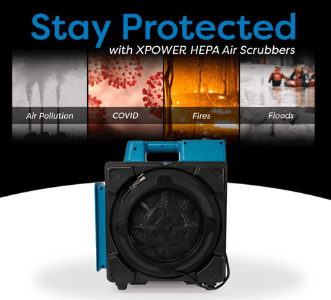 Image of XPOWER X-2480A Professional 3-Stage HEPA Negative Air Machine, Airbourne Cleaner, Mini Scrubber