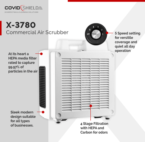 Image of XPOWER X-3780 Professional 4-Stage HEPA Air Scrubber