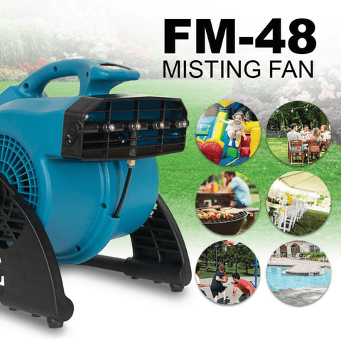 XPOWER FM-48 Misting Fan cool down patios, pool areas, picnics, sporting events