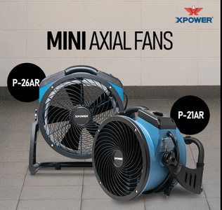 XPOWER P-21AR Industrial Axial Air Mover - Carpet Dryer/Home Fan/Utility Blower