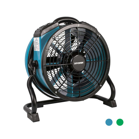 Image of XPOWER X-34AR Industrial Axial Air Mover, Blower, Fan with Build-in Power Outlets for Water Damage Restoration, Home and Plumbing Use